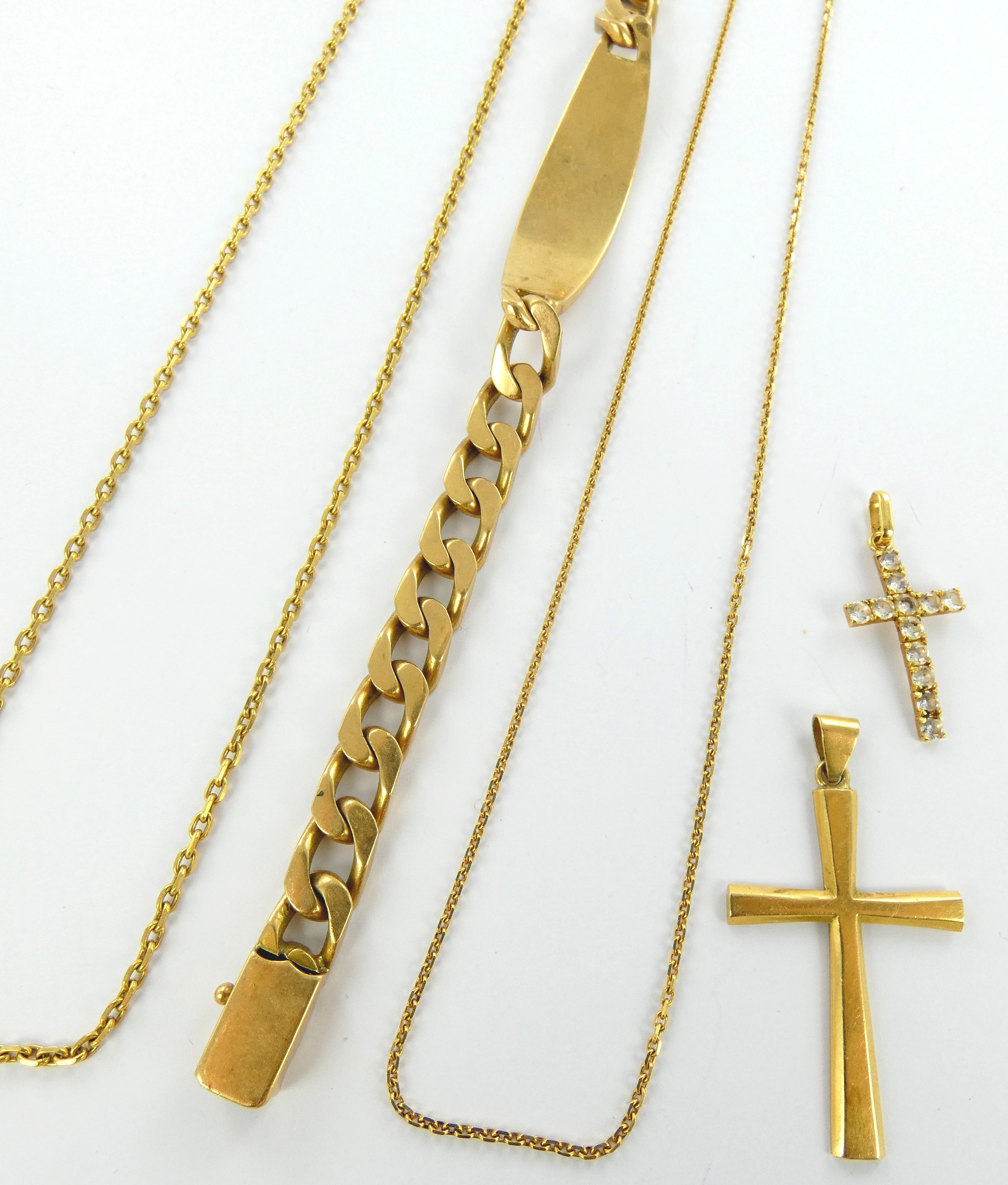 Lot 32 — 1 Bracelet Or 750 mil. Poinçonné, 37.3g, 1 Chaîne Or 750 mil