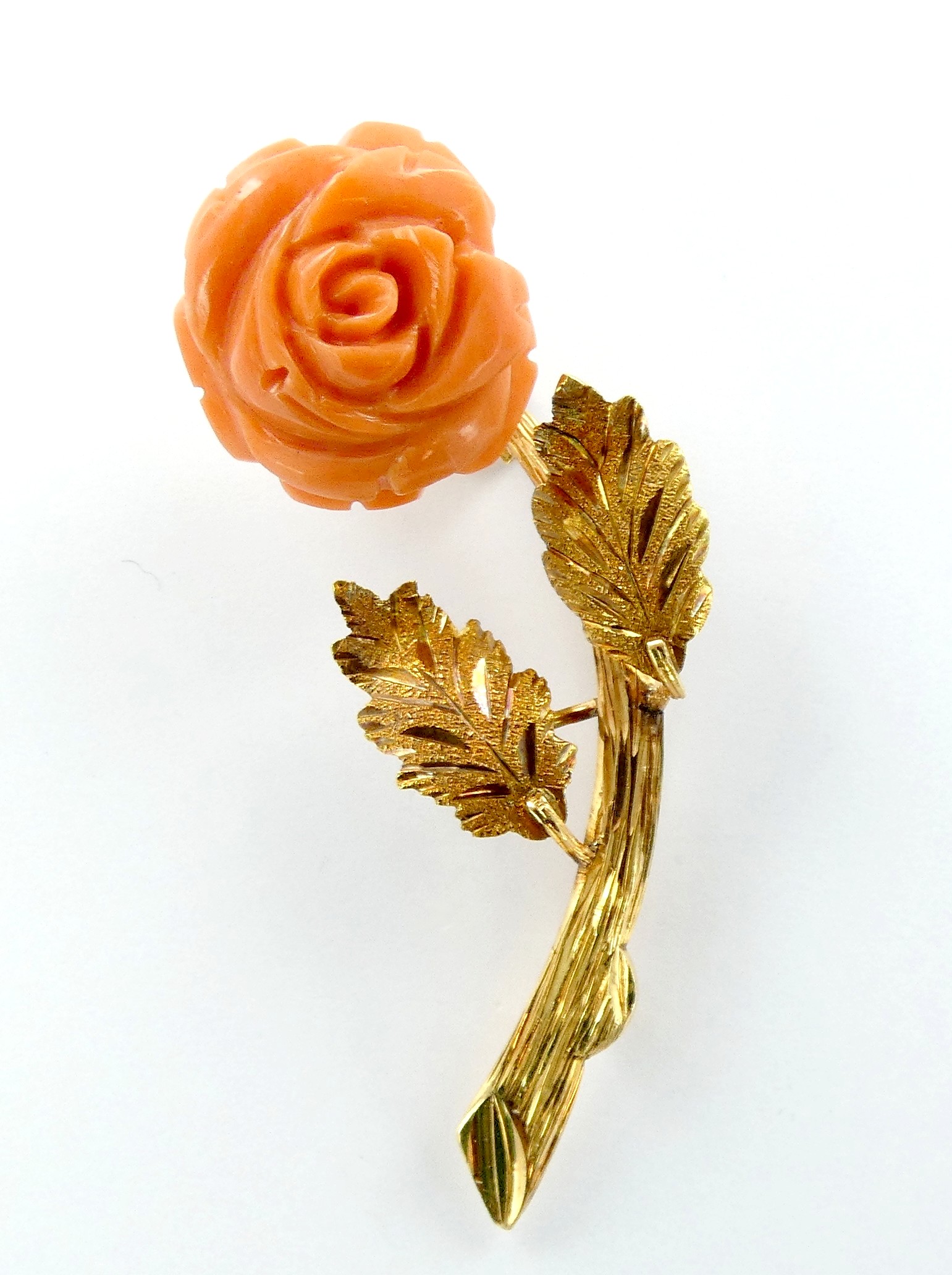 Lot 4 — 1 Broche Or 750 mil. Poinçonnée, pierre, Brut 6.2g