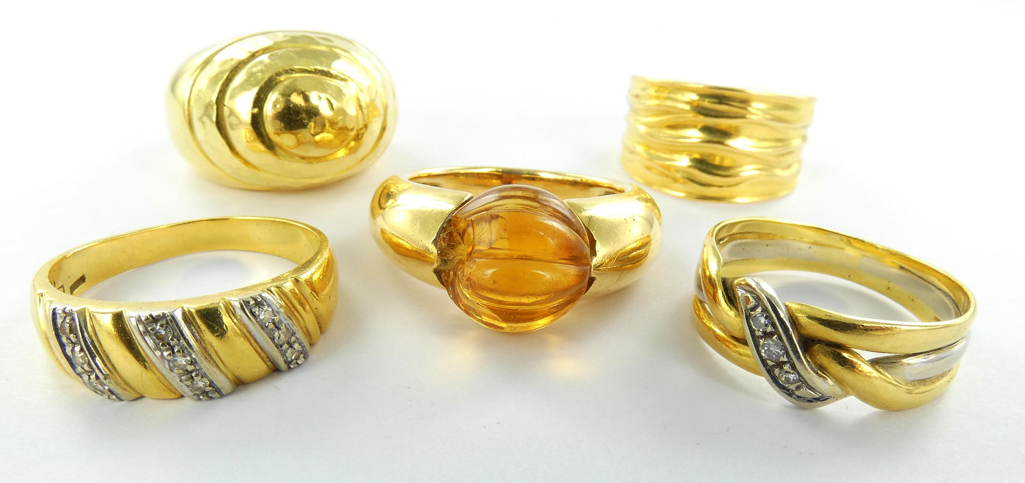 Lot 6 — 1 Bague Or 750 mil. T 55, 1.8g, 1 Bague Or 750 mil. Non poin